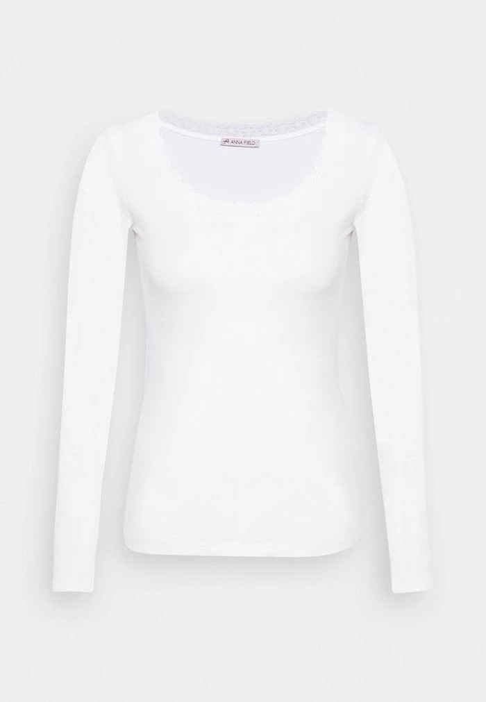 T-Shirt ANNA FIELD Anna Field Long Sleeved Top Blanche Femme | SNU-2149254